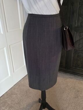 Pendleton 100% Virgin Wool Pencil Skirt Gray USA Made Size 8